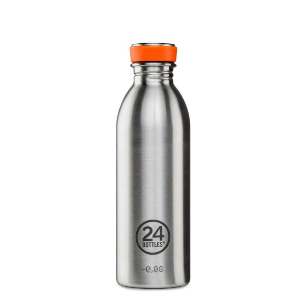 Edelstahl Trinkflasche 500ml von 24bottles Wasserflasche für Sport Schule Arbeit 