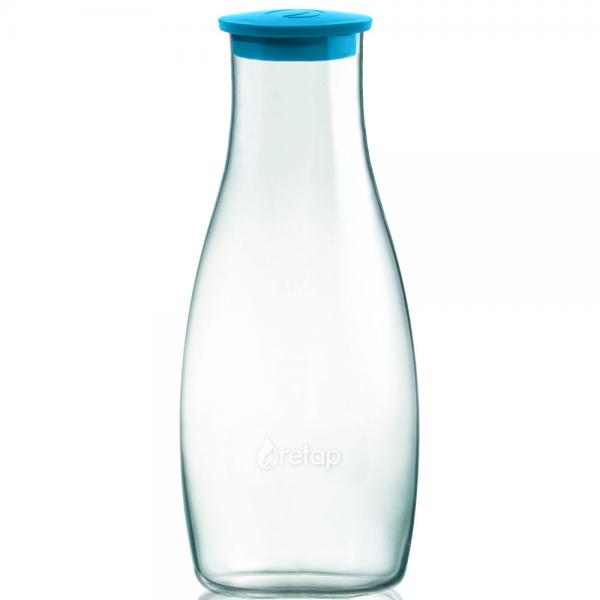 Glas Karaffe 1,2L von Retap hellblau