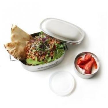 Brotdose 2-teilig, oval von Eco Lunchbox 