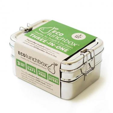 Brotdose Edelstahl 3 in 1 von Eco-Lunchbox 