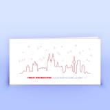 Köln Weihnachtskarte in rot - Eco-Cards 
