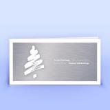 Weihnachtskarte schwungvoller Baum auf Metallhintergrund - Eco-Cards 