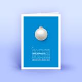 Weihnachtskarte blau mit mehrsprachigem Weihnachtsgruß - Eco-Cards 