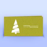 Weihnachtskarte moderner Weihnachtsbaum auf Graspapier DIN Lang - Eco-Cards 