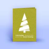 Weihnachtskarte moderner Weihnachtsbaum auf Graspapier A6 - Eco-Cards 