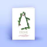 Weihnachtskarte mit Tannengrün im Design - Eco-Cards 