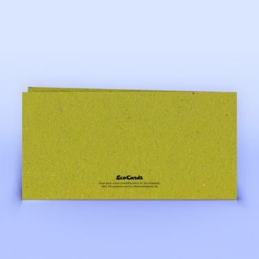 Weihnachtskarte Wald und Weihnachtsgruß auf Graspapier DIN Lang - Eco-Cards 