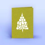 Weihnachtskarte Weihnachtsgrüße auf Graspapier A6 - Eco-Cards 