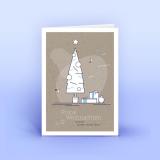 Weihnachtskarte moderner Weihnachtsbaum - Eco-Cards 