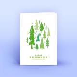Weihnachtskarte grünes Wäldchen - Eco-Cards 