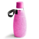 Textile Schutzhülle für Retap Trinkflasche aus Glas 0,5L magenta