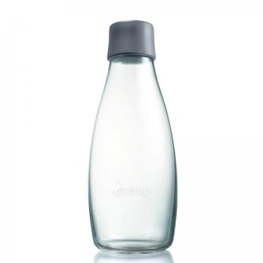 Glas Trinkflaschen von Retap 0,5L grau