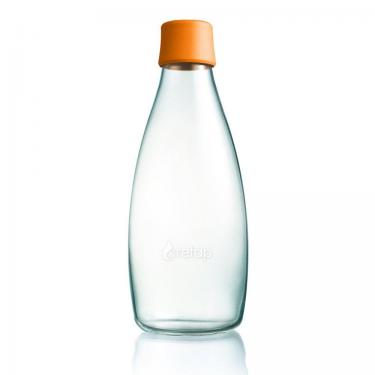 Glas Trinkflasche von Retap 0,8L 