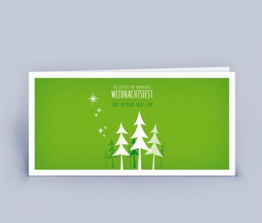 Weihnachtskarte DIN Lang kleiner Wald 5er Set 