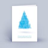 Weihnachtskarten A6 Baum aus Dreiecken Grün