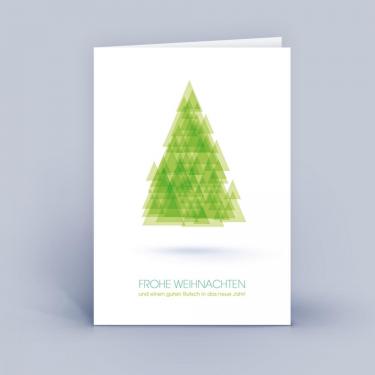 Weihnachtskarten A6 Baum aus Dreiecken 