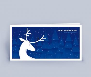 Weihnachtskarte DIN Lang Hirsch 5er Set 